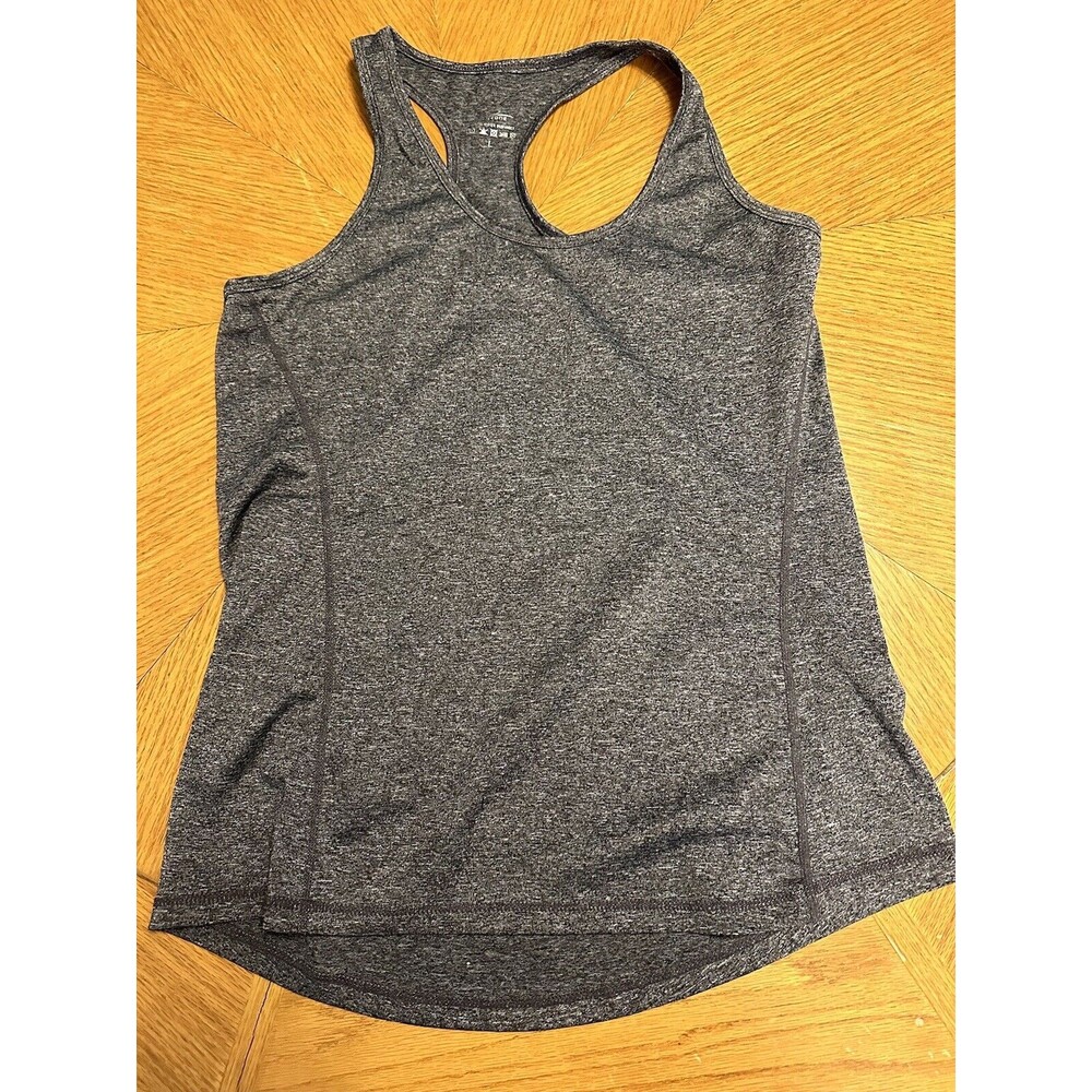 Icyzone Women's Gray Racerback Tank Top Size Large Activewear Gym Yoga